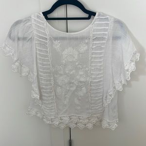 Xhileration white lace blouse